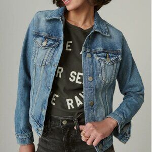 Lucky Brand Denim Tomboy Trucker Jean Jacket Womens Size S